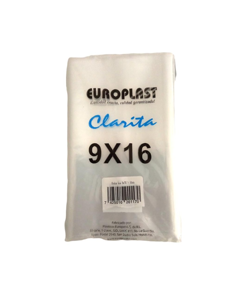 BOLSA LISA 9X16 EUROPLAST CLAR