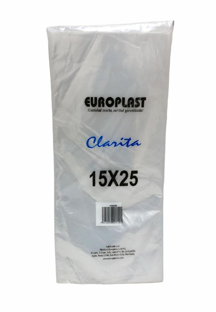 BOLSA LISA 15X25 EUROPLAST CLA