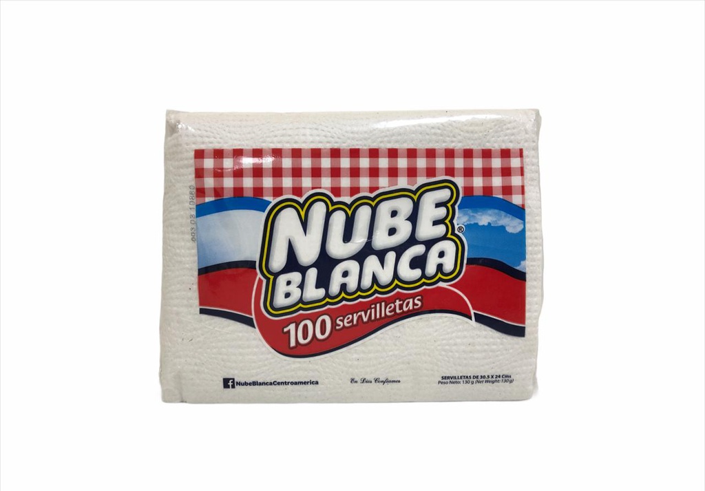 SERVILLETA NUBE BLANCA 100 UN 