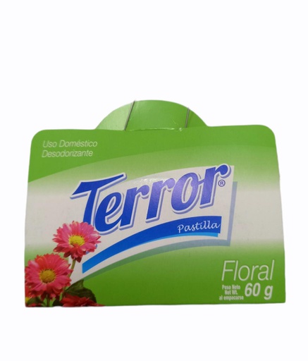 [748928000367] PASTILLA PARA INODORO TERROR FLORAL 50GRAMOS