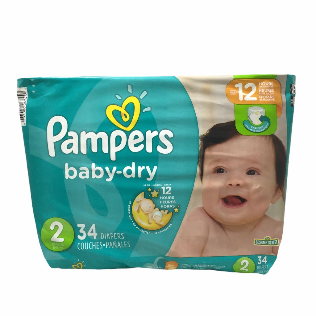 PAÑAL PAMPERS BABY-DRY TALLA 2