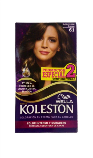 [7411002154166] TINTE KOLESTON 2 TUBOS RUBIO CENIZO OSCURO # 61