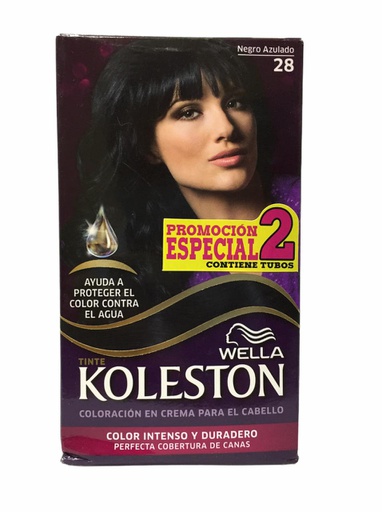 [7411002154074] TINTE KOLESTON 2 TUBOS NEGRO AZULADO # 28