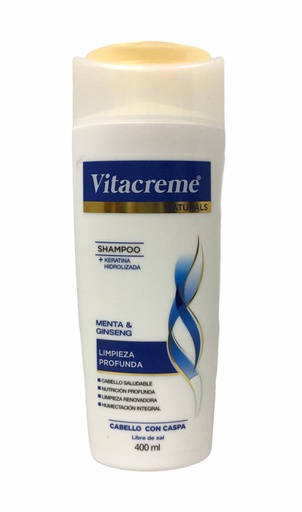 [7421001410279] SHAMPOO VITACREME MENTA 400ML