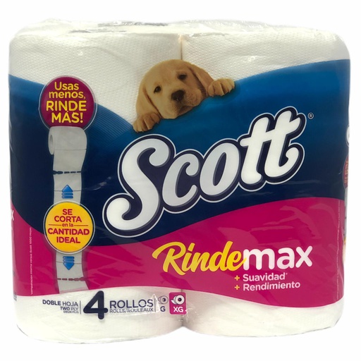 [7441008168324] PAPEL SCOTT RINDEMAX 4ROLLOS 4