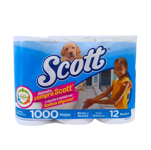 [7441008169857] PAPEL SCOTT MIL HOJAS 12 ROLLO