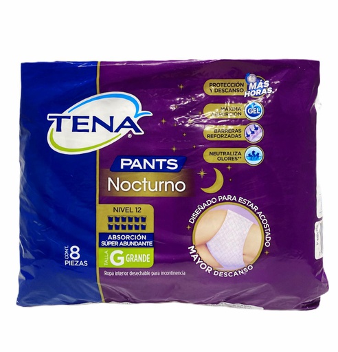 [7501019053269] PANTS TENA NOCTURNO T-G 8PZAS