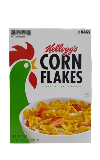 [038000991400] CORN FLAKES 43 OZ KELLOGGS 2PA