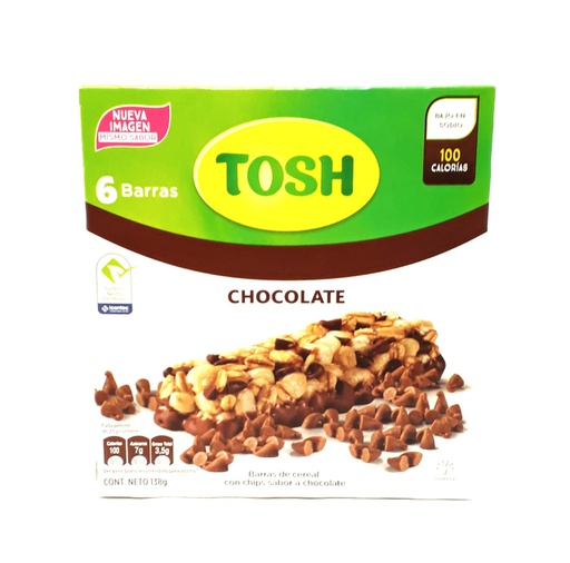 [7702007029840] BARRAS TOSH DE CHOCOLATE 138G