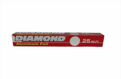 [010900000840] PAPEL ALUMINIO DIAMOND 25PIE2