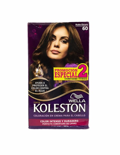 [7411002154159] TINTE KOLESTON 2 TUBOS RUBIO OSCURO # 60