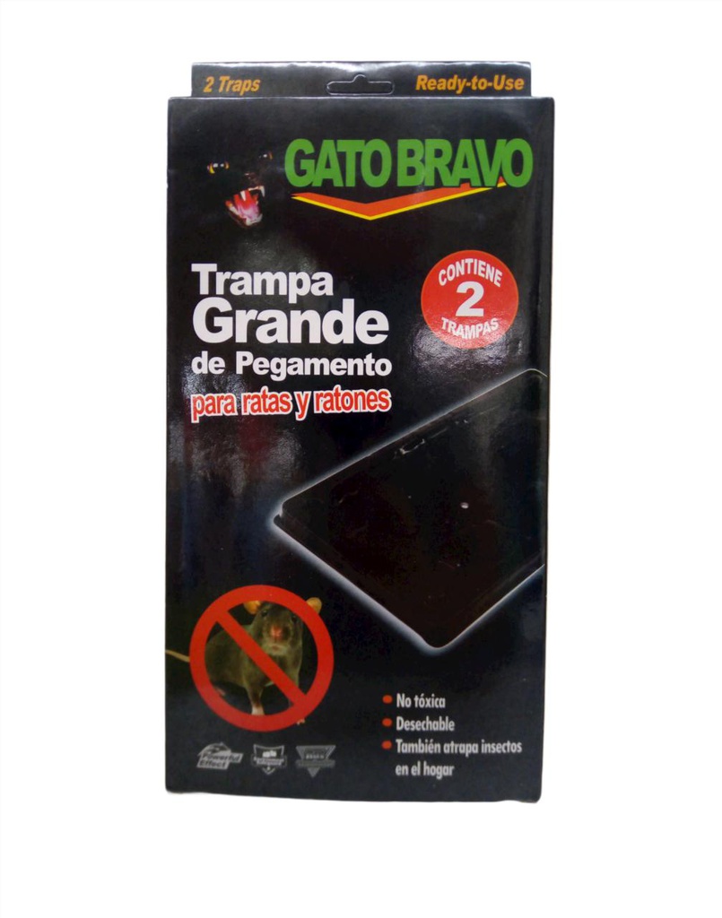 Trampas Pegaton de Pegamento para Ratas y Ratones Tamaño Grande, 2