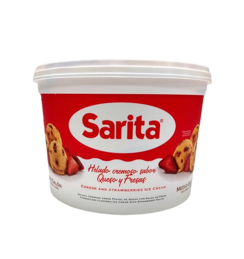 [7401090801356] HELADO SARITA QUESO Y FRESAS 1/2 GALON