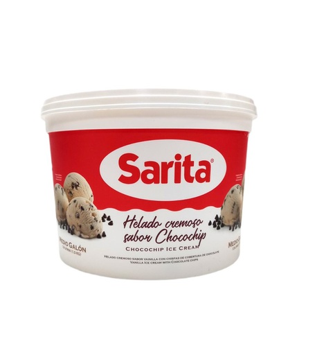 [7401090801370] HELADO SARITA CHOCO CHIP 1/2 GALON