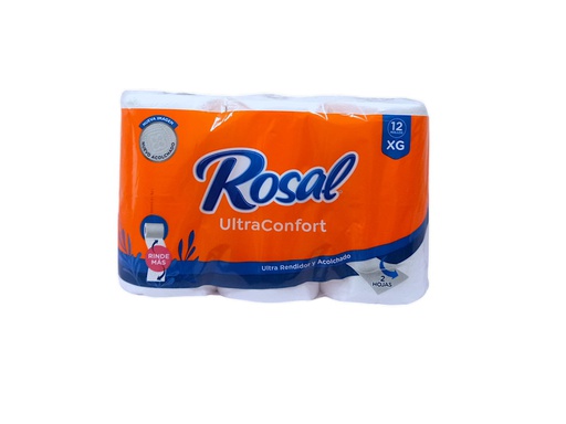 [766324304155] PAPEL HIGIENICO ROSAL 12 ROLLO