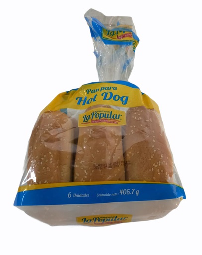 [7423408100883] PAN PARA HOT DOG LA POPULAR 6 