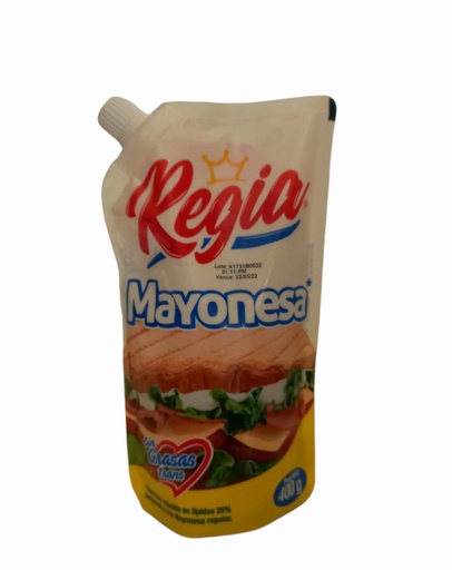 [7401004220617] MAYONESA REGIA 350 G DOY PACK