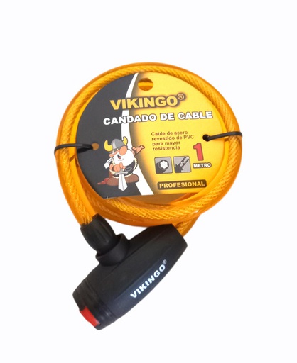 [100139000015] CANDADO CABLE 800MM VIKIN 1M