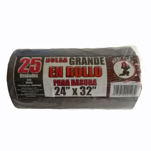 [7425010201262] BOLSA NEGRA BASURA HERCULES RO