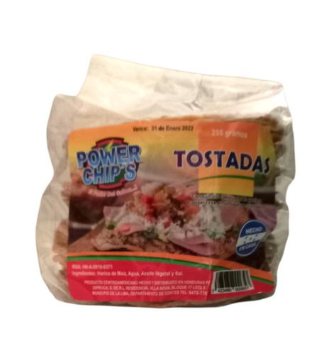 [7423460000657] TOSTADAS POWER CHIPS 255GR