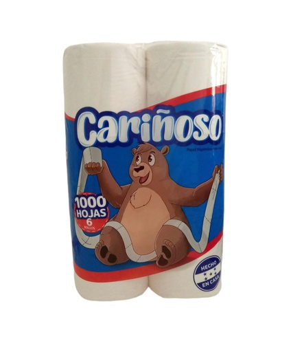 [856038008224] PAPEL HIGIE CARIÑOSO 6 ROLLOS 