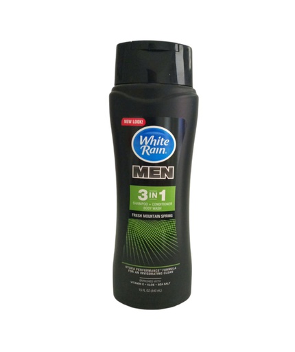 [809219700486] SHAMPOO WHITE RAIN MEN 3IN1 SA