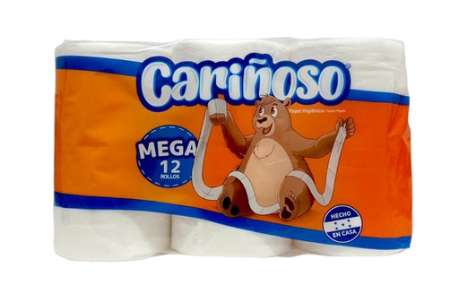 [856038008668] PAPEL HIGIENICO CARIÑOSO 12 RL