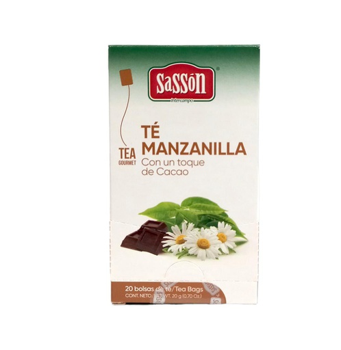 [760573094300] TE MANZANILLA Y CACAO 20G SASS