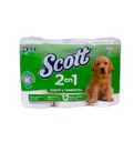 PAPEL SCOTT 2 EN 1 12 ROLLOS 