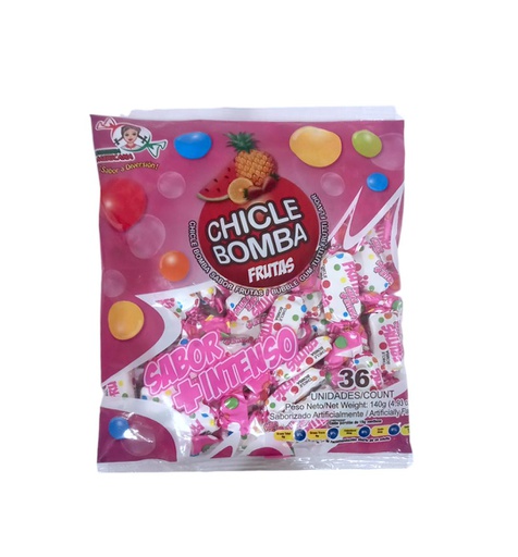 [7412200700452] CHICLE BOMBA FRUTA 36UND