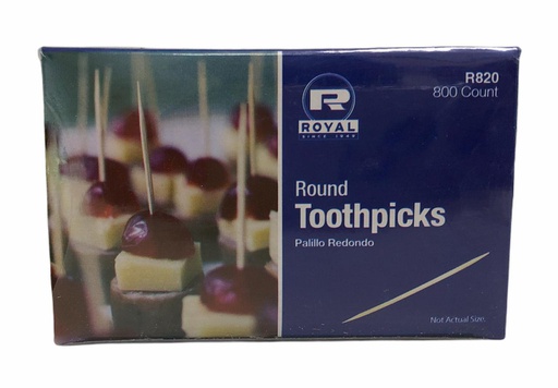 [072288112553] PALILLOS ROUND TOOTHPICKS 800 