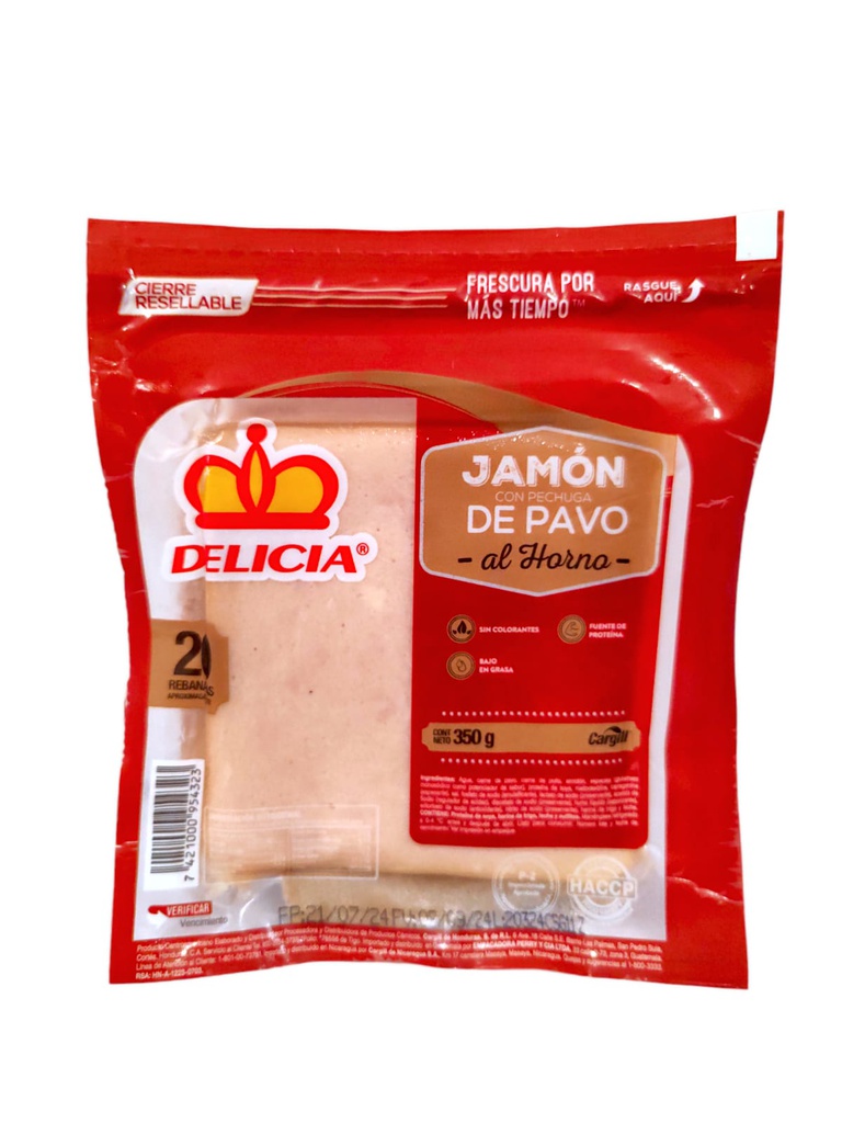 JAMON DE PAVO AL HORNO 350G | Supermercado El Éxito