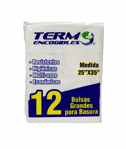 [7415602034842] PAQ BOLSA P/BASURA BLANCA 25X3