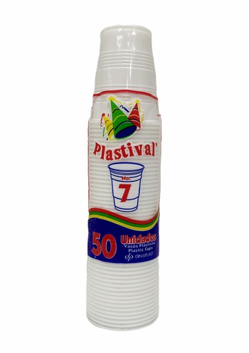 [7423382500112] VASO PLASTIVAL #7 50 UNIDADES