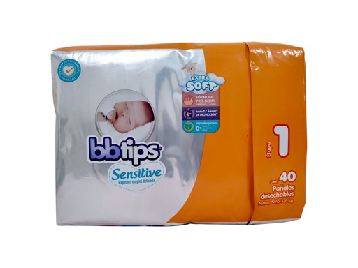 [013117019926] PAÑAL BBTIPS SENSITIVE TALLA 1