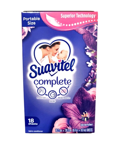 [035000980311] DRYER SHEET SUAVITEL LAVAN 18U