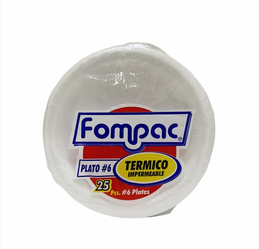 [7428732000014] PLATO FOMPAC N.6 LISO 25 UN EL