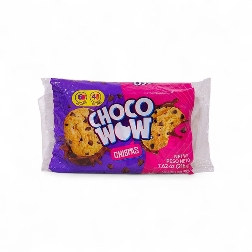 [753081009126] GALLETAS CHOCOWOW CHISPAS 216G