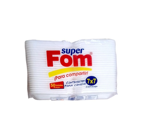 [763910002365] BANDEJA SUPER FOAM 7X7 S/DIVIS