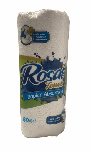 [766324306401] PAPEL TOALLA ROSAL  PLUS BLANC