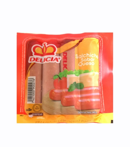 [7421000900276] SALCHICHA CON QUESO 454 G DELI