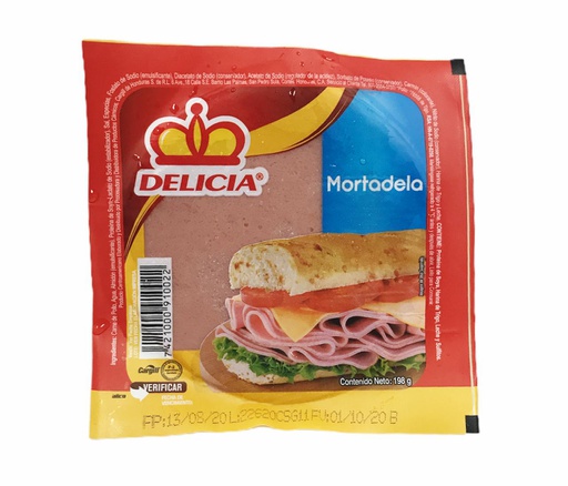 [7421000910022] MORTADELA DELICIA 198 G.