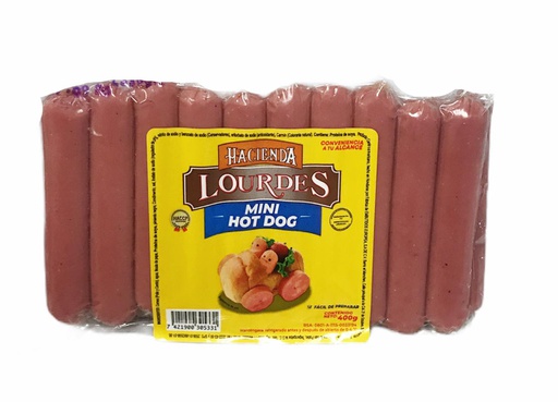 [7421900305331] MINI HOT DOG LOURDES 400G