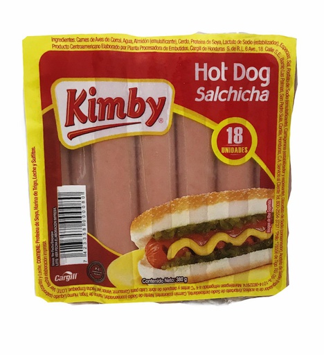 [7423358000080] HOT DOG SALCHICHA KIMBY 380GR