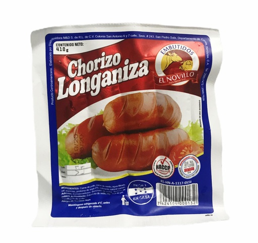 [7424104000132] LONGANIZA EL NOVILLO 425 GR