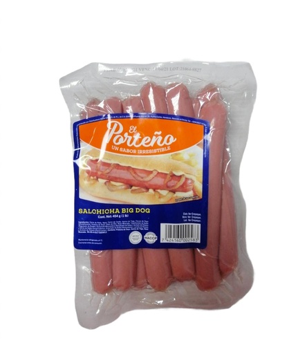 [7424160002583] SALCHICHA BIG DOG PORTEÑO 454G